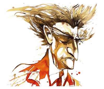 Edgard Varese - colour caricature by Neale Osborne